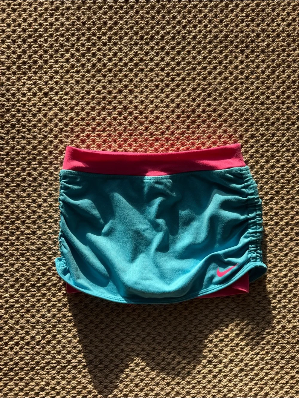 Nike Girls' Teal and Pink Athletic Skirt-Skort size 5 years